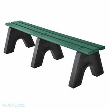 ULTRASITE Outdoor Bench 72 in L 48 in H Grn, 45NR06