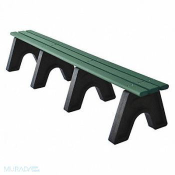 ULTRASITE Outdoor Bench 96 in L 48 in H Grn, 45NR09