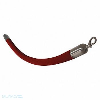 VISIONTRON Barrier Rope Velour Maroon 3 ft., 45NT79