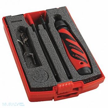 SHAVIV Deburring Tool Set Plastic Hi Speed Stl., 45NX98