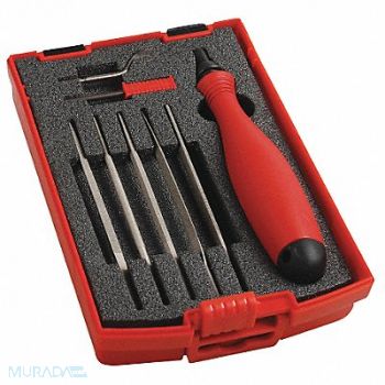 SHAVIV Deburring Tool Set Plastic Hi Speed Stl., 45NY03