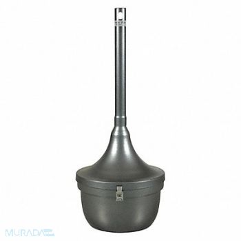 TOUGH GUY K2499 Cigarette Receptacle 4-1/2 gal Charcoal, 45NY51