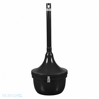 TOUGH GUY K2499 Cigarette Receptacle 4-1/2 gal Black, 45NY55
