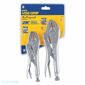 IRWIN VISE-GRIP Locking Plier Sets Plain Grip 2 Pcs, 45PD80