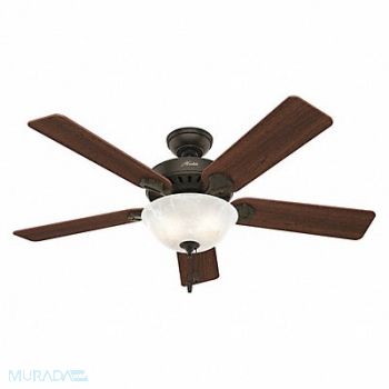 HUNTER Decratve Ceiling Fan 52 Blde Dia 3 Spds, 45PD98