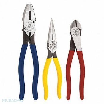 KLEIN TOOLS Plier Set Dipped 3 Pcs, 45PZ50