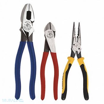 KLEIN TOOLS Plier Set Dipped 3 Pcs, 45PZ53