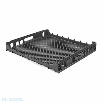 ORBIS Bun Basket Single Layer Black Stackable, 45RF92