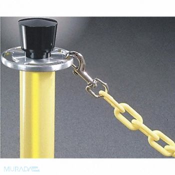LAWRENCE METAL Plastic Chain Yellow Chrome 8 ft L, 45RL48