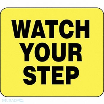 TENSABARRIER Acrylic Sign Yellow Watch Your Step, 45RL93
