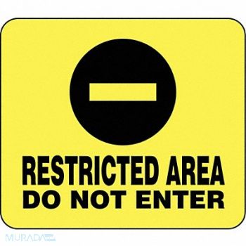 LAWRENCE METAL Sign Restricted Area Do Not Enter, 45RL96