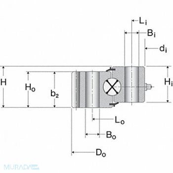 SILVERTHIN BEARING Slewing Ring Brg 12.77 in Bore No Gear, 45TP87