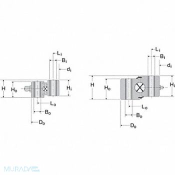 SILVERTHIN BEARING Slewing Ring Brg 1.968 in Bore No Gear, 45TP81