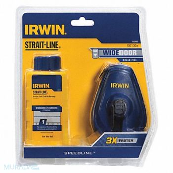 IRWIN STRAIT-LINE Chalk Line Reel Kit Blue 100 ft., 45TY60