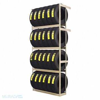 TENNSCO Single Sided Boltless Tire Rack 120 in H, 45UW75