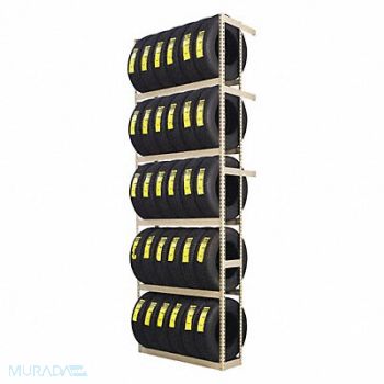 TENNSCO Single Sided Boltless Tire Rack 144 in H, 45UW76