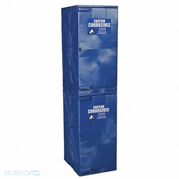 EAGLE Corrosive Safety Cabinet 4 Shelves Blue, 101YY0