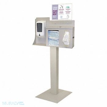 BOWMAN DISPENSERS Respiratory Hygiene Station 57-63/64in.H, 45UZ68