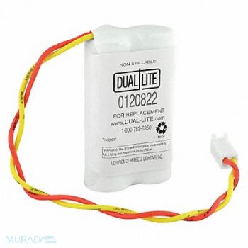DUAL-LITE Battery 2.4V 168hr 1 5/8in Plug, 45VT45