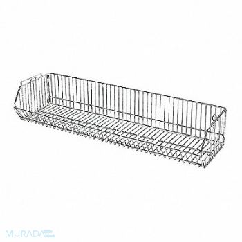 GRAINGER APPROVED Stacking Basket 14inx9inX36in Silver, 45VX57