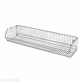 GRAINGER APPROVED Stacking Basket 20inx9inX48in Silver, 45VY17