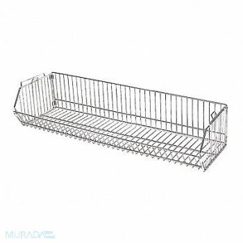 GRAINGER APPROVED Stacking Basket 20inx12inX36in Silver, 45VY47