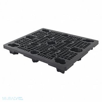 ORBIS Pallet Plastic Black Nestable 5-3/4 in.H, 45VY63