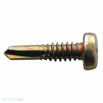 DURASPIN Drill Screw Pan #10 Zinc YL 3/4 L PK8000, 45YK20