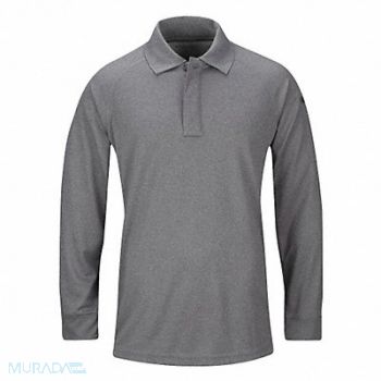 PROPPER Long Sleeve Polo L Heather Gray, 45YM11