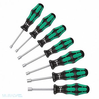 WERA Nut Driver Set 7 Pieces Metric Solid, 45YN28