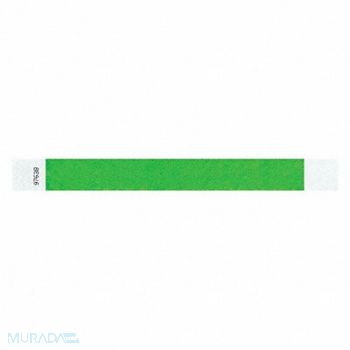 IDENTIPLUS ID Wristband Adhesive Light Green PK500, 45YN42