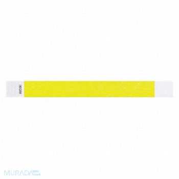 IDENTIPLUS ID Wristband Adhesive Yellow 1in W PK500, 45YN44