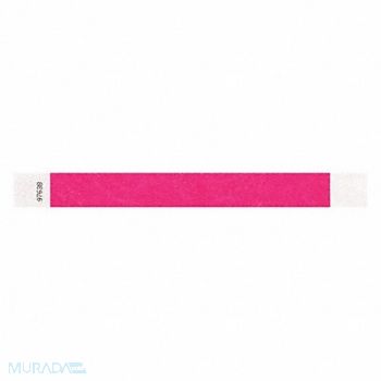 IDENTIPLUS ID Wristband Adhesive Pink 1 in W PK500, 45YN48