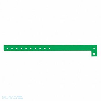 IDENTIPLUS ID Wristband L-Shaped Green 5/8inW PK500, 45YN70