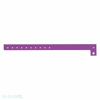 IDENTIPLUS ID Wristband Purple 5/8 in W PK500, 45YN76