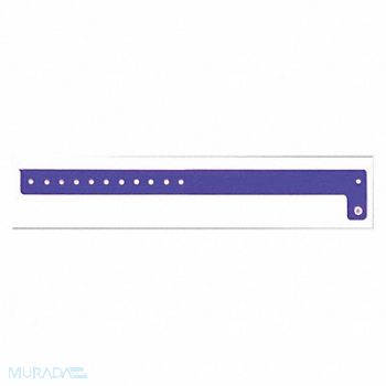 IDENTIPLUS ID Wristband Vinyl L-Shaped Purple PK500, 45YN95