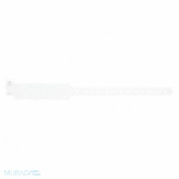 IDENTIPLUS ID Wristband Plastic Wide White PK500, 45YP22