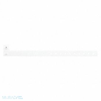 IDENTIPLUS ID Wristband L-Shaped White PK500, 45YP29