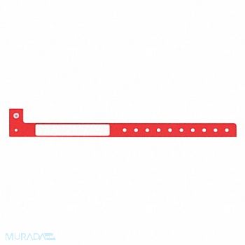 IDENTIPLUS ID Wristband L-Shaped Red PK500, 45YP30