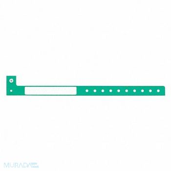 IDENTIPLUS ID Wristband L-Shaped Green PK500, 45YP33