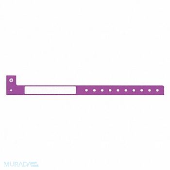 IDENTIPLUS ID Wristband Purple 1-1/4 in W PK500, 45YP34