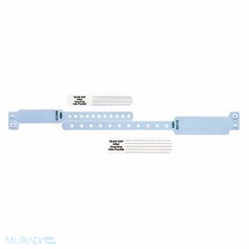 IDENTIPLUS ID Wristband Set Vinyl Blue PK300, 45YP56