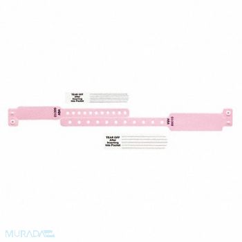 IDENTIPLUS ID Wristband Set Vinyl Pink PK300, 45YP57