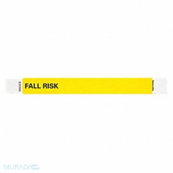 IDENTIPLUS ID Wristband 1 in W Fall Risk PK500, 45YP60