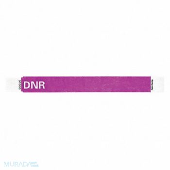 IDENTIPLUS ID Wristband Tyvek 1 in W DNR PK500, 45YP62