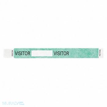 IDENTIPLUS ID Wristband 10inL x 1inW Visitor PK500, 45YP64