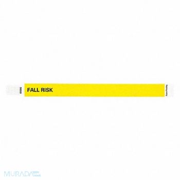 IDENTIPLUS ID Wristband Tyvek Fall Risk PK500, 45YP68