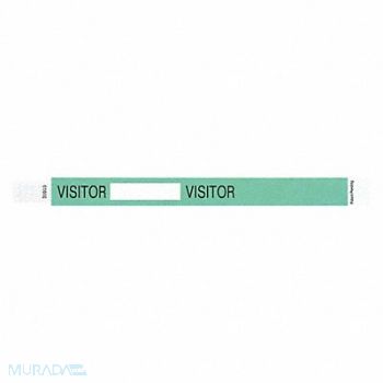 IDENTIPLUS ID Wristband 10inLx3/4inW Visitor PK500, 45YP72