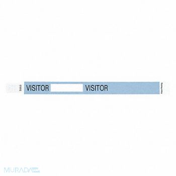 IDENTIPLUS ID Wristband Tyvek Visitor PK500, 45YP73