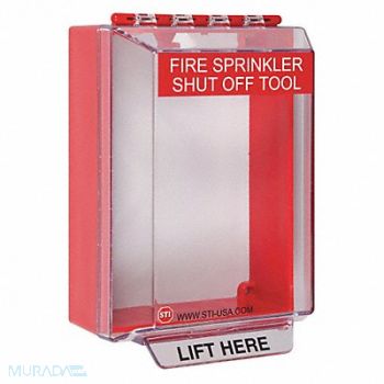 SAFETY TECHNOLOGY INTERNATIONAL Universal Stopper 6 in H Clear/Red, 45YP76